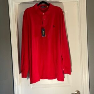 Polo by Ralph Lauren Men's Red Long Sleeve Shirt
